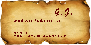Gyetvai Gabriella névjegykártya